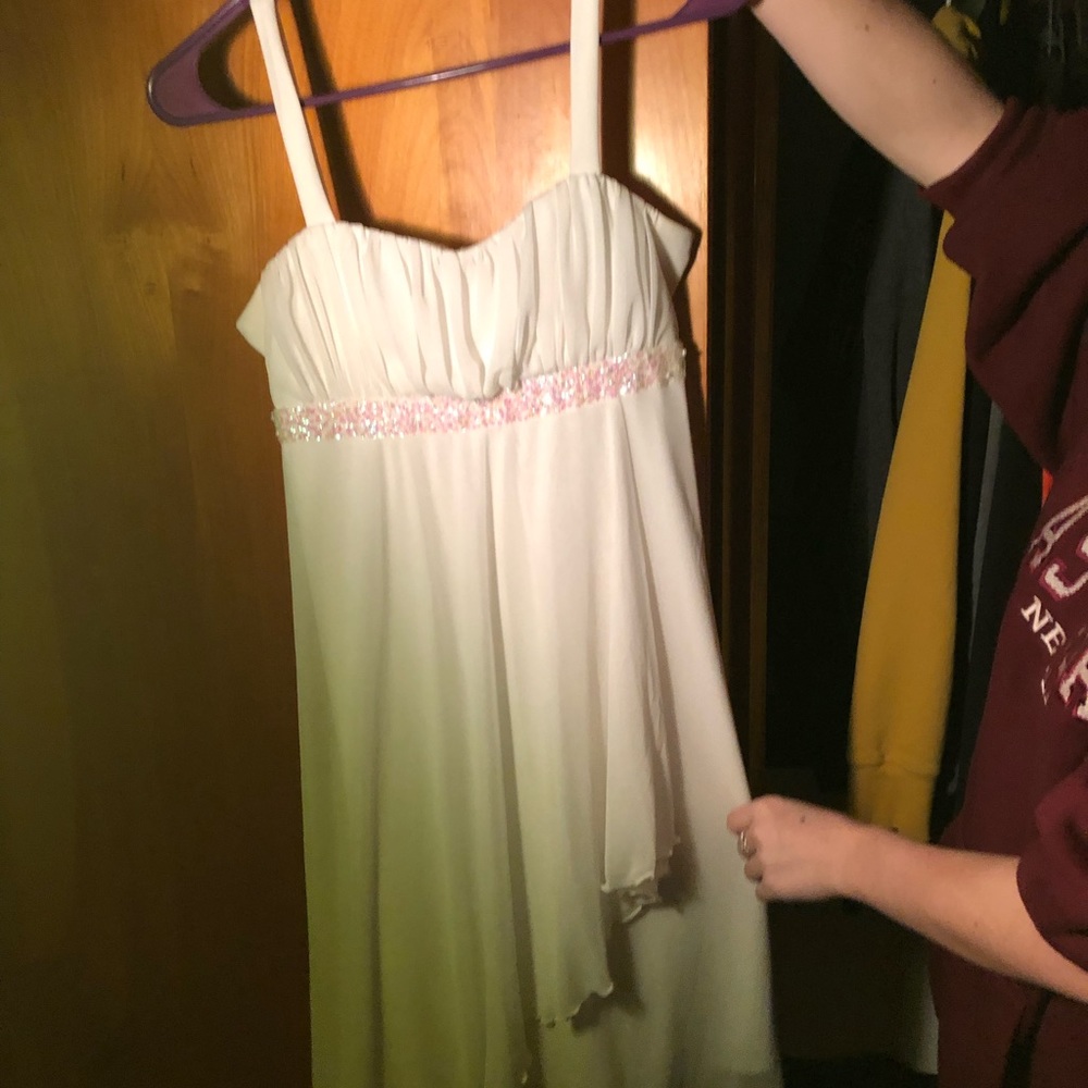 White layered dress